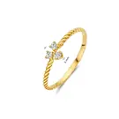 14 karaat geelgouden - Triangle White Topaz Ring - Jackie-3