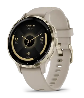 Garmin - Horloge Sport - Venu 3S - Leren Band - 010-02785-55 Garmin - Horloge Sport - Venu 3S - Leren Band - 010-02785-55