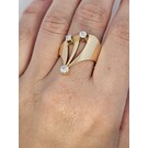 Gouden ring dames - Whisper met briljanten - Geelgouden ring-2