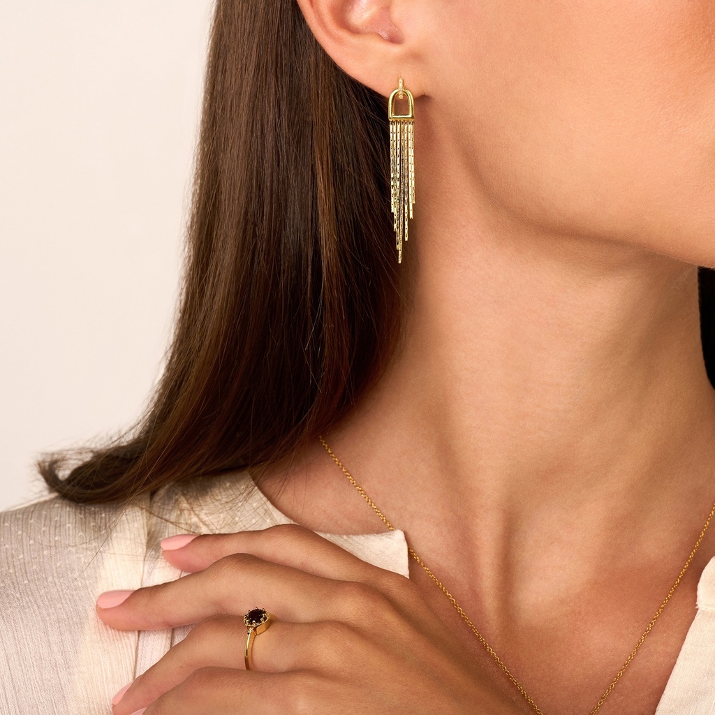 Zilveren oorstekers verguld in 18 krt geelgoud - Diamanti Per Tutti - Arch Earrings-3