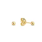 14 karaat geelgouden oorstekers - Ball Studs 2mm - Jackie-1