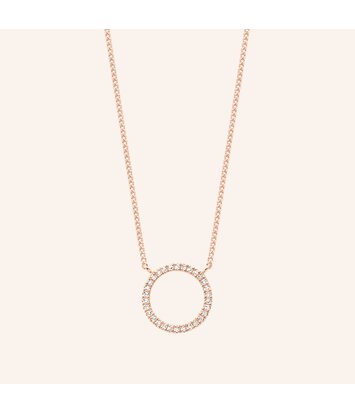 Zilveren ketting verguld in 18 krt roségoud - Diamanti Per Tutti - Mars Necklace