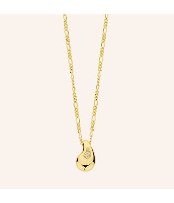 Zilveren ketting goudkleurig verguld - Diamanti Per Tutti - Honey Drip Necklace