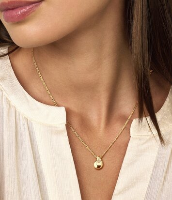 Zilveren ketting goudkleurig verguld - Diamanti Per Tutti - Honey Drip Necklace