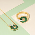 18 karaat geelgouden dames ring - Promesse Green - Ponte Vecchio-3