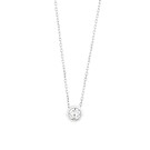 18 karaat witgouden ketting met diamant - 0,15ct.-1