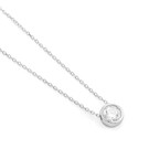 18 karaat witgouden ketting met diamant - 0,50ct.-2