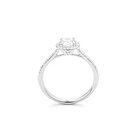 18 karaat witgouden  Klassieke  ring met diamant 0.80 crt.-2