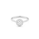 18 karaat witgouden  Klassieke  ring met diamant 0.80 crt.-3