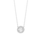 18 karaat witgouden ketting met diamant - 0,40ct.-1