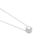 18 karaat witgouden ketting met diamant - 0,40ct.-2