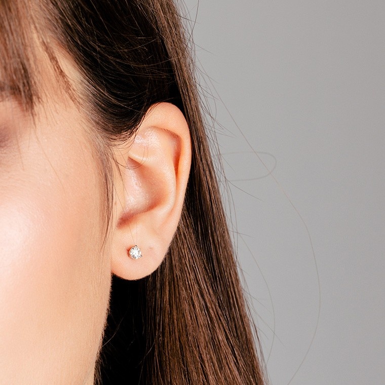 18 karaat witgouden oorstekers  - 0.40ct. - 3 poot chaton 18 karaat witgouden oorstekers  - 0.40ct. - 3 poot chaton-2