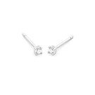 18 karaat witgouden oorstekers  - 0.20ct. - 4 poot chaton-1