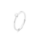 14 karaat witgouden ring 6 poot chaton met diamant 0.10crt. - Solitair-1