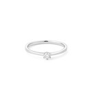 14 karaat witgouden ring 6 poot chaton met diamant 0.10crt. - Solitair-3