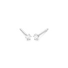 14 karaat witgouden oorstekers  - 0.25ct. - 6 poot chaton-1
