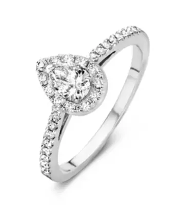 18 karaat witgouden dames ring Grace met diamant  0.30ct - Antonellis