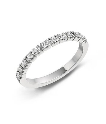 18 karaat witgouden dames ring Love met diamant  0.30ct- Antonellis
