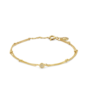 Zilveren armband goudkleurig verguld - Diamanti Per Tutti - First Beaded