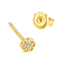 Zilveren oorstekers goudkleurig verguld  - Diamanti Per Tutti - First  Flower Earrings-2