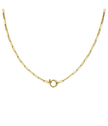 14 karaat - Geelgouden paperclip collier - Hutjens
