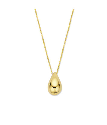 14 karaat - Geelgouden collier met hanger -  Hutjens