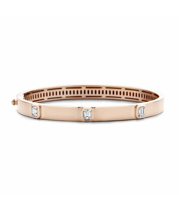 18 karaat 	roségouden dames armband Grace met diamant 0,90ct - Antonellis