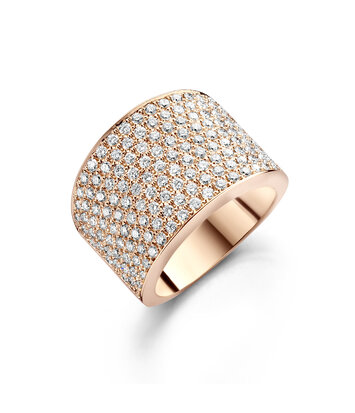 18 karaat 	roségouden dames ring Bari met diamant 2,11ct - Antonellis