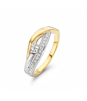 14 karaat geelgouden ring - Mori Diamond Exclusive - Hutjens