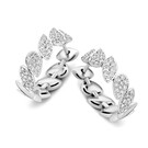 18 karaat witgouden dames oorstekers Mambo met diamant 0,63ct-Antonellis-1