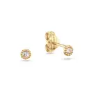 14 karaat geelgouden oorstekers - Grimaldi White Topaz Studs - Jackie-1