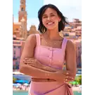 14 karaat geelgouden oorstekers - Grimaldi White Topaz Studs - Jackie-2