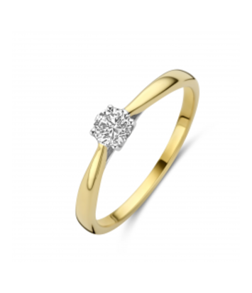 14 karaat geelgouden ring - Mori Diamond LabGrown Collectie - 0,25ct - Hutjens