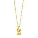 Zilveren ketting goudkleurig verguld - Diamanti Per Tutti - Citrine Necklace-1