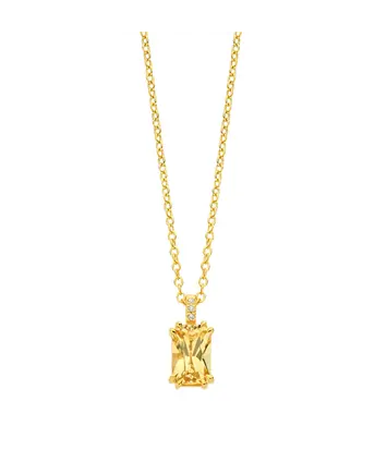 Zilveren ketting goudkleurig verguld - Diamanti Per Tutti - Citrine Necklace