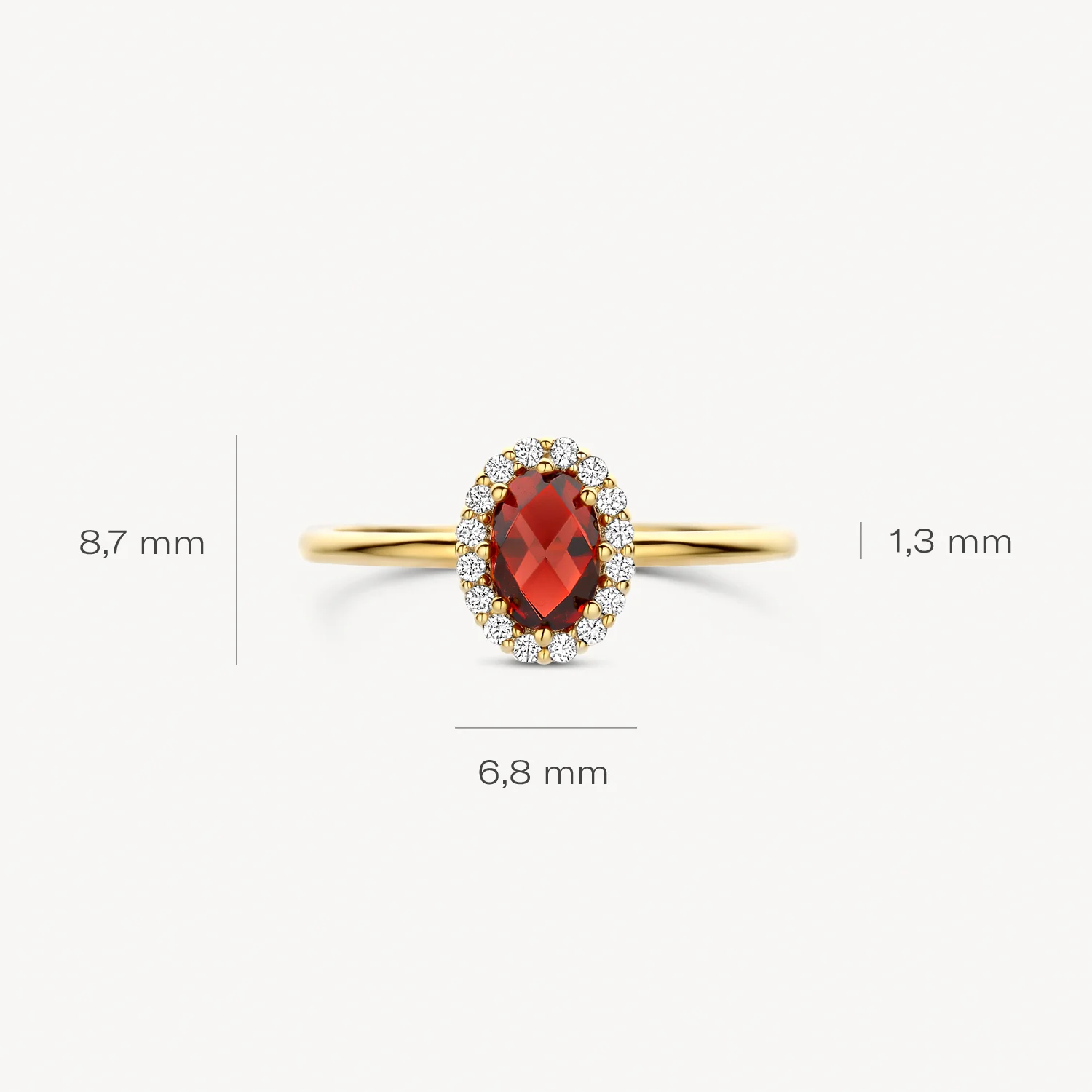 14 karaat geelgouden ring - Blush - 1271YGA 14 karaat geelgouden ring - Blush - 1271YGA-7