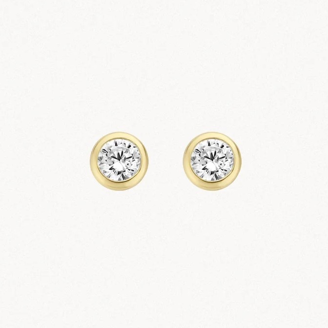 14 karaat geelgouden oorstekers - Blush - 7214YZI 14 karaat geelgouden oorstekers - Blush - 7214YZI-1