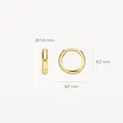 14 karaat geelgouden oorstekers - Blush - 7221YGO-6