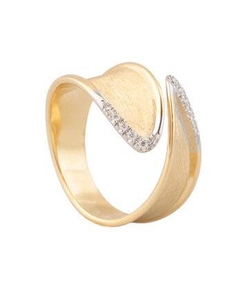 18 karaat geelgouden dames ring - Marco Bicego - Lunaria Twist Diamond