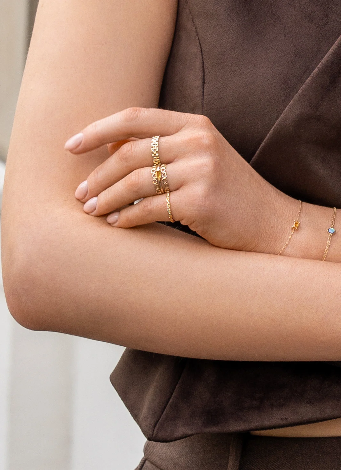 14 karaat geelgouden ring - Amalia ring - Jackie 14 karaat geelgouden ring - Amalia ring - Jackie-2