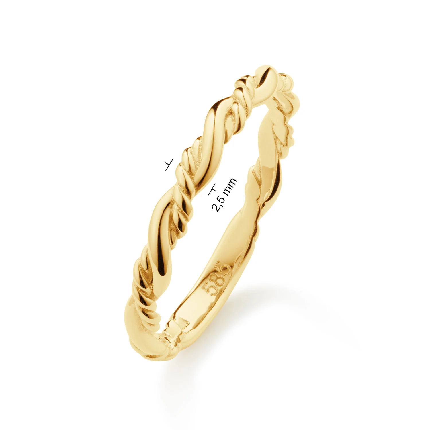 14 karaat geelgouden ring - Amalia ring - Jackie 14 karaat geelgouden ring - Amalia ring - Jackie-4