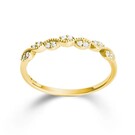 14 karaat geelgouden fantasiering met diamant - 0,09 ct. - K13734G-1