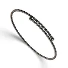 14 karaat witgouden zwarte armband - K14076WB-1