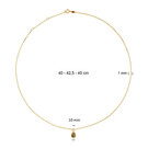 14 karaat geelgouden dames ketting - Amstel Smoky Quartz Necklace - Jackie 14 karaat geelgouden dames ketting - Amstel Smoky Quartz Necklace - Jackie-4