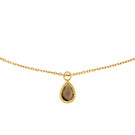 14 karaat geelgouden dames ketting - Amstel Smoky Quartz Necklace - Jackie 14 karaat geelgouden dames ketting - Amstel Smoky Quartz Necklace - Jackie-1