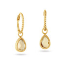 14 karaat geelgouden oorstekers - Amstel Citrine Hoops - Jackie-1