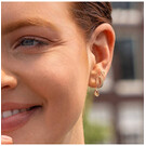 14 karaat geelgouden oorstekers - Amstel Citrine Hoops - Jackie-2