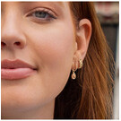 14 karaat geelgouden oorstekers - Amstel Smoky Quartz Hoops - Jackie-2