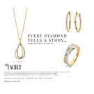 14 karaat geelgouden oorringen met diamant - 0,14 crt. 14 karaat geelgouden oorringen met diamant - 0,14 crt.-2