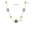 14 karaat geelgouden ketting - London Blue & Blauwe Topaas - Hutjens 14 karaat geelgouden ketting - London Blue & Blauwe Topaas - Hutjens-4